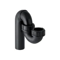 Geberit PE siphon 56 MM X 56 MM noir pe avec entrée et sortie verticale