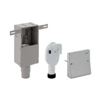 Geberit Uniflex siphon à encastrer 50 MM X 56 MM polypropylène pour machine à laver-séchoir-avec plaque de finition en inox