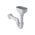ENTONNOIR GEBERIT 40 MM blanc polypropylene avec siphon et rosace