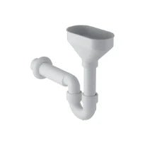 ENTONNOIR GEBERIT 40 MM blanc polypropylene avec siphon et rosace