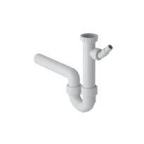 Geberit PP siphon tubulaire simple6 /4 x 40 mm - blanc - avec raccordement machine à laver
