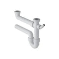 Geberit siphon 6/4 x 50 mm blanc pour évier 2 bassins