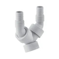 Geberit raccordement double pour siphon cuisine - blanc