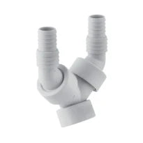 Geberit raccordement double pour siphon cuisine - blanc