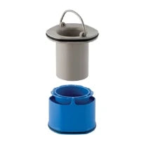 Geberit WSS trop-plein 90 chromé avec support pour uniflex 90 tub plat