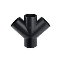 Geberit PE té double 45° 110 x 110 x 110 x 110 mm