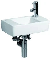 Geberit Renova Nr1 Plan lave-mains 400 x 250 mm - blanc - avec trou de robinet - sans trop-plein