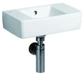 Geberit Renova Nr1 Plan lave-mains 400 x 250 mm - blanc - sans trou de robinet - avec trop-plein