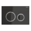 PLAQUE DE COMMANDE TOILETTE GEBERIT SIGMA 21 24,6 - 1,4 o 16,4 ! cm noir verre pour rinçage à 2 volumes