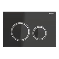 PLAQUE DE COMMANDE TOILETTE GEBERIT SIGMA 21 24,6 - 1,4 o 16,4 ! cm noir verre pour rinçage à 2 volumes