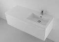 Procasa Quadra table vasque marbre de synthèse avec 1 vasque droite 1200 x 500 mm - blanc