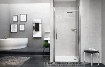PORTE DE DOUCHE PIVOTANTE NOVELLINI YOUNG 2.0 57 - 200 ! noir transparent réglable 57/61