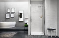 Novellini Young 2 1B porte de douche pivotante 870 x 2000 mm - chromé mat - transparent (réglable 870-910 mm)