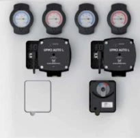 PAW groupe de pompes non-mélangé/mélangé K31/K32 2x Grundfos Alpha 2 L 15/60