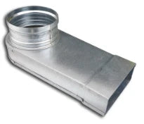 Sanutal Mecano coude de transition 90° 125 - 80 x 200 mm