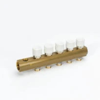 Begetube laiton collecteur avec robinets thermostatiques et trou de purge 4/4 - 8 x M24