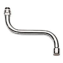 Grohe bec d'écoulement M22 forme-S chromé avec mousseur, orientable, saillie 150 mm