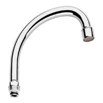 Grohe Costa bec d'écoulement M22 forme-HU chromé avec mousseur - orientable - saillie 140 mm