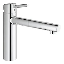 Grohe Concetto New mitigeur cuisine 1/2 chromé avec mousseur extractible