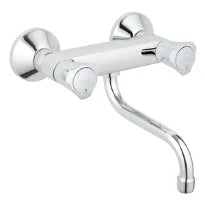 Grohe Costa L mélangeur cuisine modèle mural - chromé - avec bec orientable 200 mm