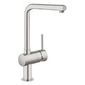 Grohe Minta mitigeur cuisine 1/2 supersteel bec-L - débit réglable
