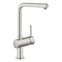Grohe Minta mitigeur cuisine 1/2 supersteel bec-L - débit réglable