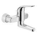 MELANGEUR DE LAVABO MONO-COMMANDE GROHE EUROECO 1/2 chromé montage mural saillie 197mm, mobile