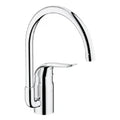 Grohe Euroeco Special Relaunch mitigeur cuisine chromé avec bec haut pivitable