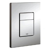 PLAQUE DE COMMANDE GROHE COSMO 15,6 - 19,7 o chromé montage hor.ou vert. pour wc murale avec rincage 3 ou 6/9l pneumatique