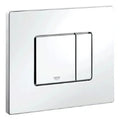 PLAQUE DE COMMANDE GROHE COSMO 15,6 - 19,7 o blanc montage hor.ou vert. pour wc murale avec rincage 3 ou 6/9l pneumatique
