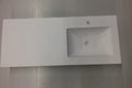 Procasa Solid table-vasque en surface solid avec 1 vasque droite 1200 x 500 x 20 mm - blanc mat - avec trou de robinet