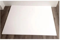 Procasa Solid Shower receveur de douche solid surface 900 x 900 x 26 mm - blanc mat - plaque de finition inclus