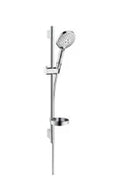 Hansgrohe Select S 120 set de douche Unica'S Puro 3 jets 65CM  chromé avec barre murale, porte-savon, flexible 160CM