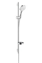 Hansgrohe Raindance Select set de douche Unica'S Puro 90CM  blanc/chromé 3 jets,m/barre murale,porte-savon,flexible 160CM