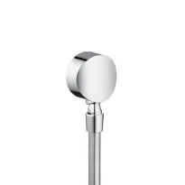 Hansgrohe FixFit S coude de raccordement mural 1/2 - chromé - avec articulation sphérique et clapet anti-retour