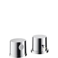 Axor Uno set de finition pour mitigeur 2 trous chromé montage sur gorge avec thermostat et Trio-bouchon - chromé