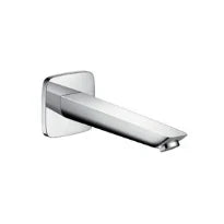 ECOULEMENT BAIGNOIRE HANSGROHE LOGIS chromé saillie 195mm mousseur quickclean, débit 25L/min
