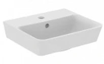 Ideal Standard Connect Air Cube lave-mains 400 x 350 mm - blanc - avec trou de robinet - avec trop-plein