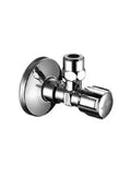 Schell Comfort robinet d'arrêt équerre 3/8 x 10 mm - chromé - avec écrou long et rosace