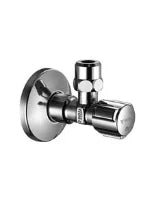 Schell Comfort robinet d'arrêt équerre 1/2 x 10 mm - chromé - agréé Belgaqua - avec clapet anti-retour double