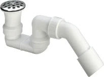 VIDAGE TUB DE DOUCHE VIEGA VARIOPLEX chromé avec grille bombee - decharge 52 mm