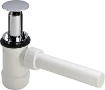 SIPHON BOUTEILLE VIEGA 5/4 blanc synthetique pour lavabo sans trop-pleine(detremmerie)