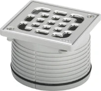 Viega Advantix rehausse 100 x 100 mm - grille inox