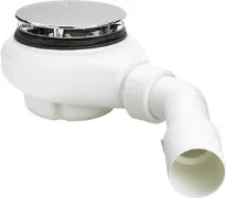 Viega Tempoplex siphon de douche 90 mm - chromé - inclusif set de finition - évacuation horizontale - hauteur de montage 80 mm