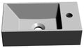 Procasa Thiny lave-mains 400 x 220 mm - blanc - marbre artificiel - avec trou de robinet droite - sans trop-plein