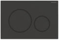 Geberit Sigma 20 plaque de commande - noir mat - avec 2 touches - anneaux design en noir