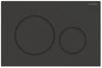 Geberit Sigma 20 plaque de commande - noir mat - avec 2 touches - anneaux design en noir