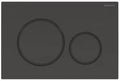 Geberit Sigma 20 plaque de commande - jet black ral 9005 - avec 2 touches anneaux design en noir mat
