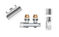 Radson set de vanne chromé équerre avec capuchon et tête thermostatique (598005)
