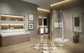 Novellini Lunes 2.0 G porte de douche pivotante 900 x 1950 mm - gris argent mat - transparent (réglable 840-900 mm)
